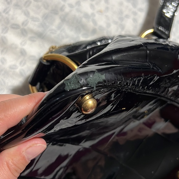 YSL Muse black croc embossed with gold details - Picture 8 of 10